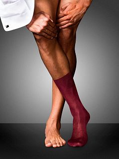 Шелковые мужские носки бордового цвета Falke 14661 №4 Pure Silk (муж.) Бордовый 8596