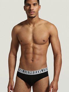 Набор брифов на широкой резинке с логотипом бренда (2шт) Bikkembergs BKK1USP01cBlack