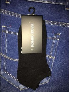Мужские хлопковые носки черного цвета Romeo Rossi R8508-2
