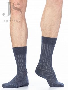 Стильные мужские носки с рисунком " мелкие ромбы" Giulia JSCOMFORT MELANGE 03 (5 пар) denim melange gul