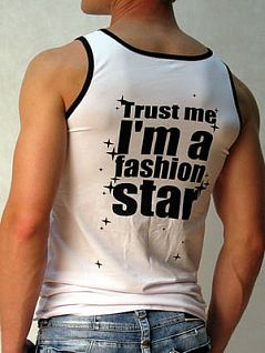 Стильная майка с печатным рисунком белого цвета Doreanse Fashion Star 2008c02