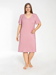Мягкая ночная сорочка из вискозы и эластана LTC840-427 CONFEO розовый