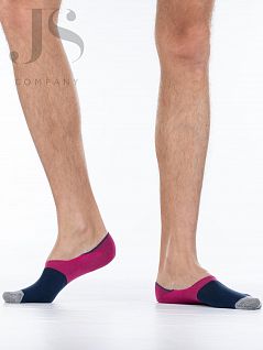 Мужские подследники с анатомической резинкой Giulia JSFOOTIES FM 001 COTTON (2 п.) (5 пар) fuxia / navy gul