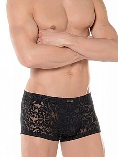 Роскошные мужские ажурные трусы хипсы черные HOM Persia 01069c04