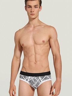Эластичные брифы на контрастной резинке ERMENEGILDO ZEGNA вбкт05135бикк БелыйПринт S105