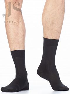 Мужские носки на широкой резинке из мерсеризованого хлопка Omsa JSCLASSIC 207 (5 пар) nero