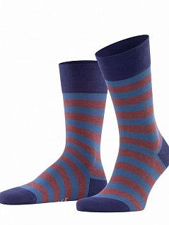Модные носки с двухцветным эффектом мулине Falke 12438 SensMappedLinSO (муж.) Синий (6610)