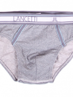 Стильные мужские трусы слипы серого цвета с принтом Lancetti LS208S_S серый (grigio)