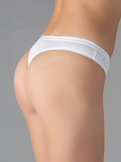 Шелковистые стринги из модала Sisi JSSI7101 string bianco