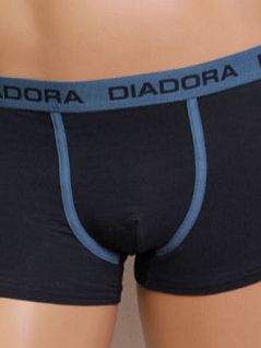 Хлопковые мужские трусы боксеры темно-синего цвета из мягкого материала Diadora DIB05875S вариант 2