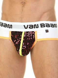 Оригинальные брифы с красными пайетками белого цвета Van Baam RT39792
