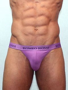 Нежные мужские трусы танга сиреневого цвета Romeo Rossi Tanga R3001-6 распродажа