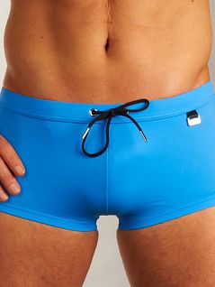 Качественные мужские плавки-хипсы синего цвета HOM Marine Chic 07890cB5