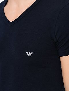 Комплект футболок из дышащей хлопчатобумажной ткани (2шт) Emporio Armani 111512цц717армани Черный-серый 3320