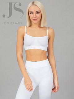 Бесшовный топик на тонких бретелях Giulia JSBRASSIERE bianco