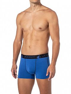 Хлопковые боксеры с двойной передней панелью JOCKEY 191622H (муж.) Синий 422