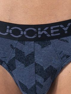 Узорные брифы на эластичном поясе JOCKEY 151672H (муж.) (M02) Синий