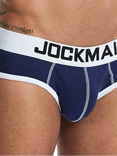 Хлопковые брифы с центральным швом темно-синего цвета JOCKMAIL RTJM2032-16