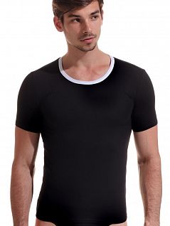 Комфортная футболка с круглой горловиной Jolidon DTФм264бл Black распродажа