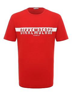 Стильная футболка из мягкого хлопкового джерси Bikkembergs BKK2MTS03cRed