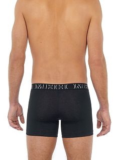 Однотонные боксеры из мягкого эластичного хлопка черного цвета HOM 40c2526cT033c1