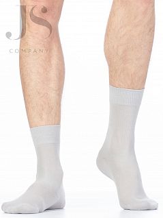 Носки с широкой комфортной резинкой и кеттельным швом в сетку Omsa JSACTIVE 103 (5 пар) grigio chiaro oms