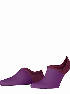 Двухцветные носки неведимки с высоким вырезом и идеальной фиксацией FALKE 12600 Colour Blend IN Бордовый 8407
