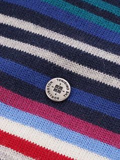 Полосатые носки из натуральной Burlington 21057 Stripe SO Синий 6121