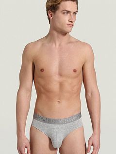 Набор брифов из бамбуковой ткани серого цвета (2шт) Bikkembergs BKK1USP03BIcGREY