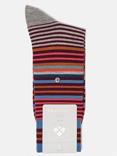 Носки с контрастными полосками из шерсти Burlington 21057 Stripe SO Красный 8006
