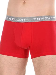 Набор облегающих боксеров из тонкого хлопка (красные, черные) (2шт) Tom Tailor RT70249/6061-99-9