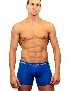 Мужские высокие трусы боксеры синего цвета Romeo Rossi Boxers R7001-9