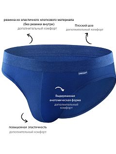 Мужские трусы слипы с отсутствием боковых швов Uniconf VOUniconf_PB78 Темно-Синий Темно-синий