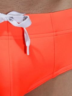 Оранжевые мужские плавки-хипсы заниженной посадки со стильным широким поясом Oboy Beach Boy B34 7010c88 распродажа