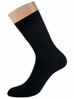 Носки на широкой резинке вывязанные техникой платировки Omsa DTНсмактив103 Nero
