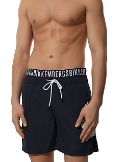 Стильные плавки-шорты из легкого полиэстра Bikkembergs BKK2MBS02cNavy