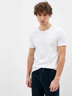 Однотонная футболка из ультратонкого джерси на основе хлопка пима ZIMMERLI 1721461зиммерли Белый 1