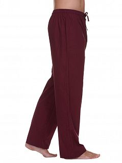 Удобные домашние мужские брюки бордового цвета bruno banani 22021391 Habitat Men