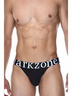 Анатомические танга на широкой резинке черного цвета DARKZONE RTDZN6151