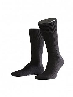 Теплые мужские носки черного цвета Falke 14423 LHASA RIB (НОСКИ) 3000 black