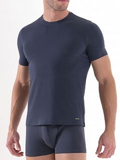 Классическая мужская футболка синего цвета BlackSpade TENDER COTTON b9235 Anthrachite