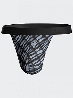 Стильные стринги с черным зебровым принтом I AM WHAT I WEAR FM-1141M97-GN050