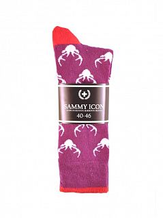 Веселые фиолетовые носки унисекс "Dear deer violet" Sammy Icon