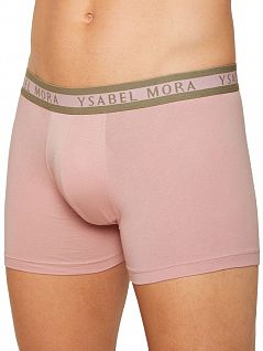 Набор оригинальных боксеров с узором и однотонные (2шт) YSABEL MORA BT-20191/20192 св. Розовый + хаки