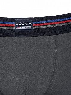 Боксеры из хлопкового текстиля (3 шт) Jockey 17302913 Nos (муж.) (3шт.) Графитовый