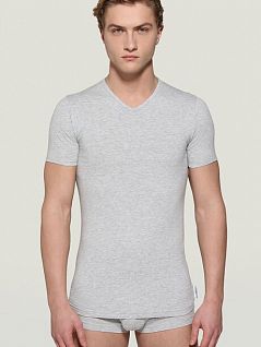 Футболка С V-ОБРАЗНЫМ ВЫРЕЗОМ BIKKEMBERGS BKK1UTS02cGREY