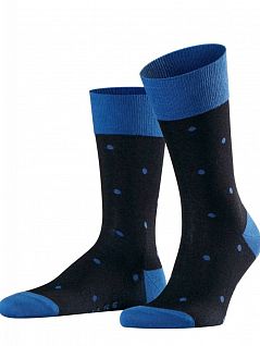 Мягкие носки на удобной резинке Falke 13269 Dot SO (муж.) Черный-синий 3010