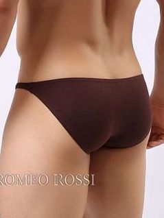 Брифы мужские из мягкой ткани коричневого цвета ROMEO ROSSI R2001-15 распродажа