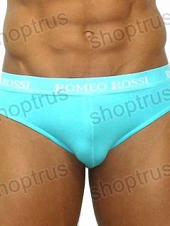 Удобные мужские брифы из модала бирюзового цвета ROMEO ROSSI R2006-11 распродажа
