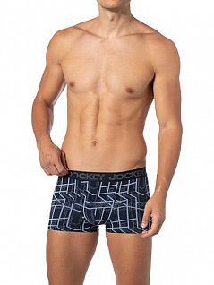 Боксеры с узором на широкой резинке JOCKEY 181782H (муж.) (499) Синий